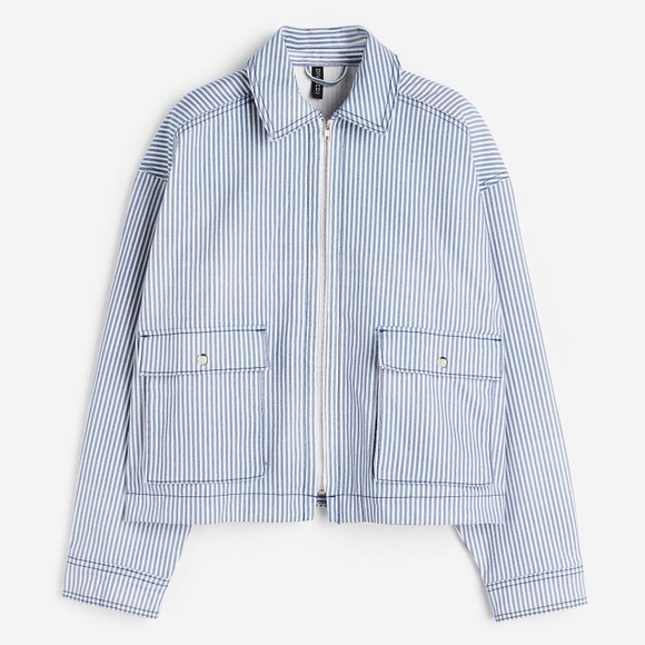 H&M Jackets & Blazers - H&M Striped Twill Cargo Jacket & Pants Set